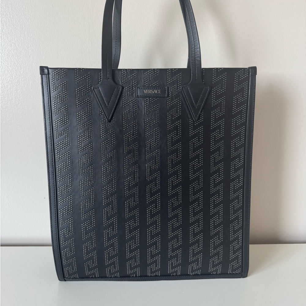 Versace Black Patterned Tote